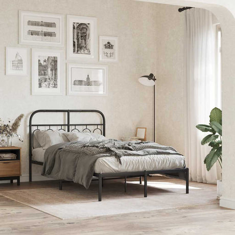Vidaxl vervangend hoofdbord 120 cm metaal zwart