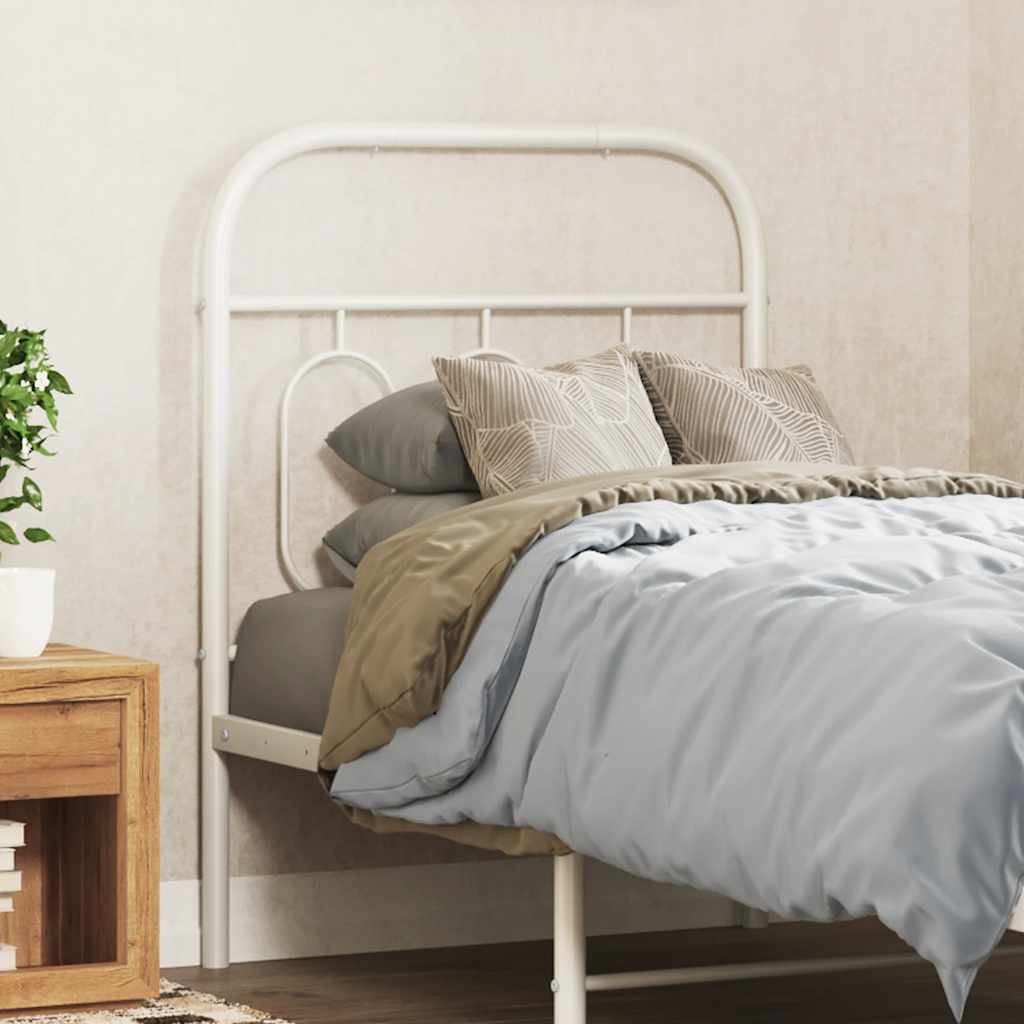 Vidaxl vervangend hoofdbord 75 cm metaal wit
