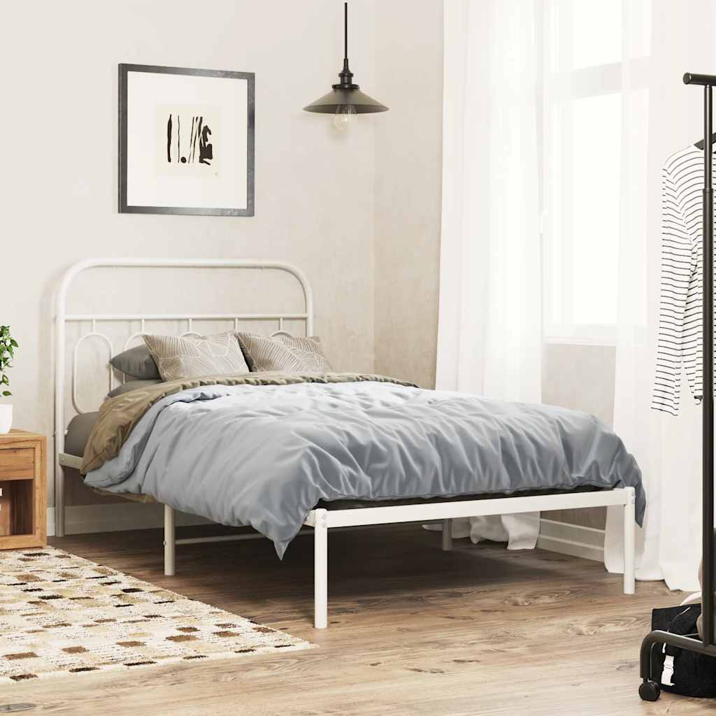 Vidaxl vervangend hoofdbord 100 cm metaal wit