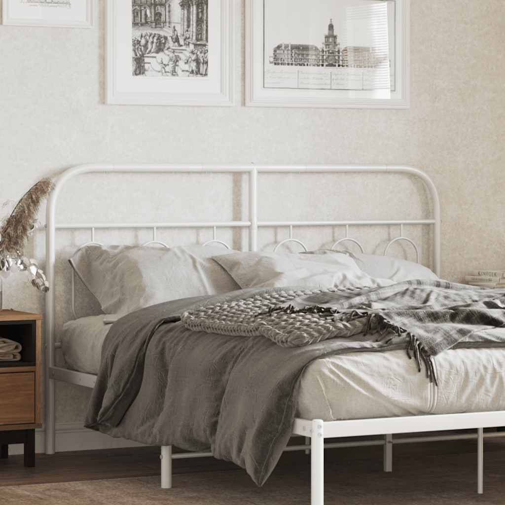Vidaxl vervangend hoofdbord 150 cm metaal wit