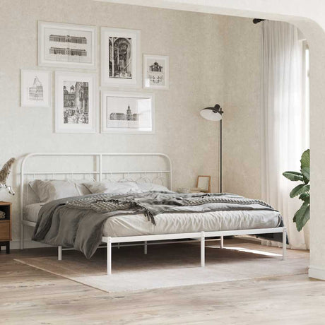 Vidaxl vervangend hoofdbord 183 cm metaal wit
