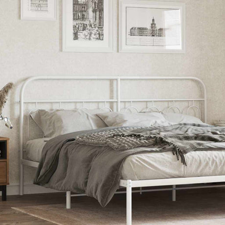 Vidaxl vervangend hoofdbord 183 cm metaal wit