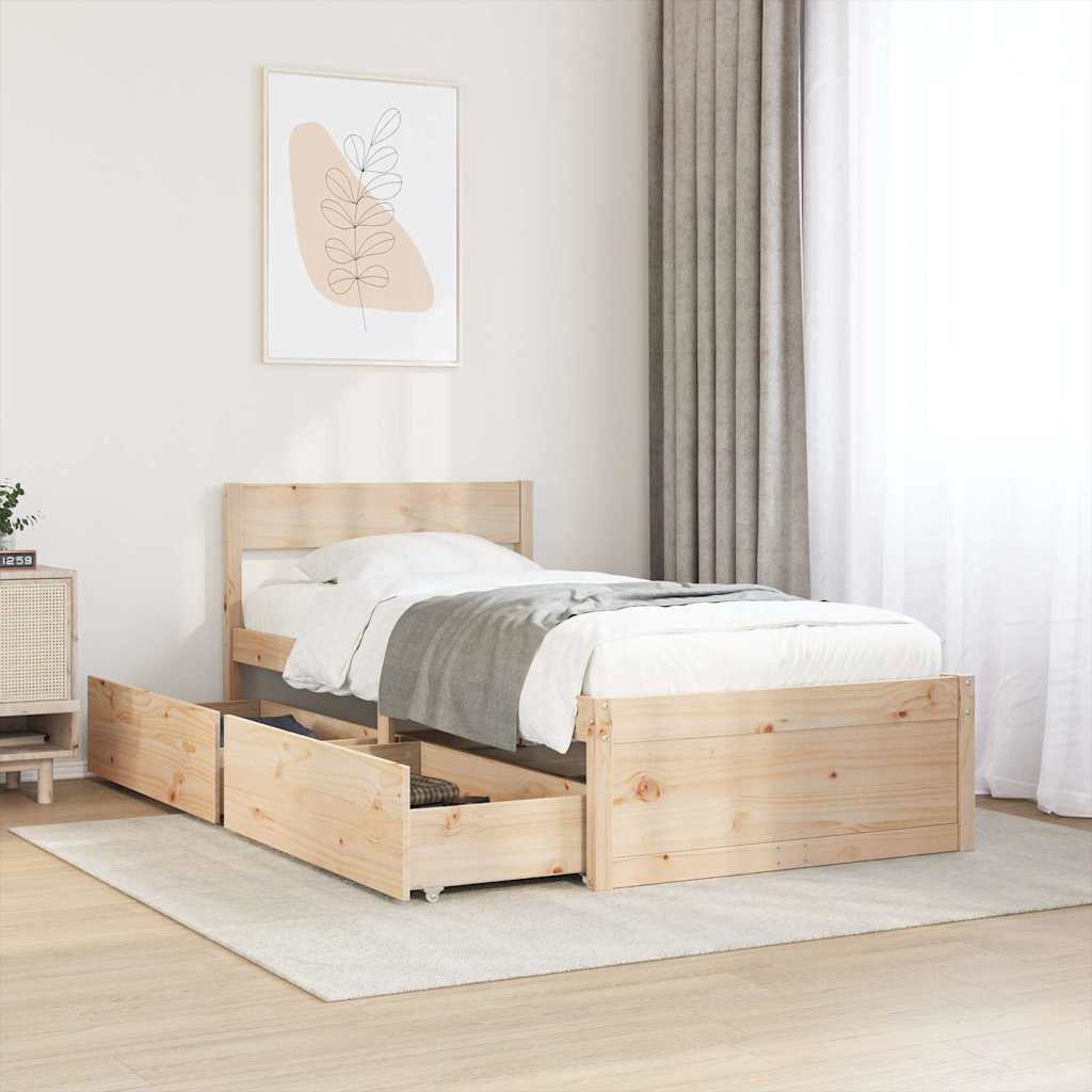 Vidaxl bedframe zonder matras massief grenenhout 90x190 cm