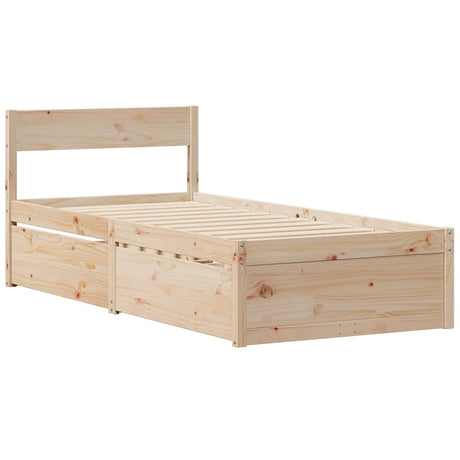 Vidaxl bedframe zonder matras massief grenenhout 75x190 cm