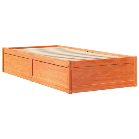 Vidaxl bedframe zonder matras massief grenenhout wasbruin 90x200 cm