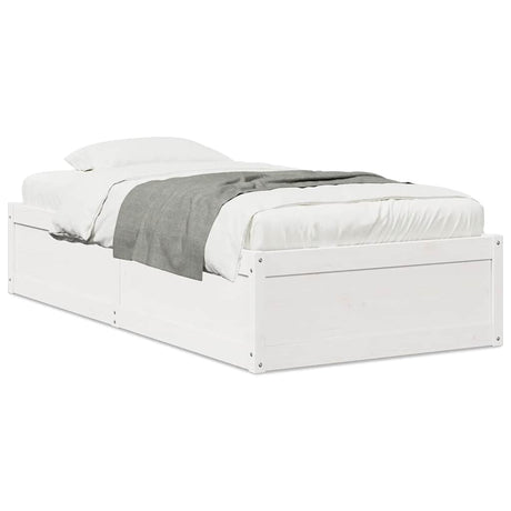 Vidaxl bedframe zonder matras massief grenenhout wit 90x190 cm