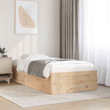 Vidaxl bedframe zonder matras massief grenenhout 75x190 cm