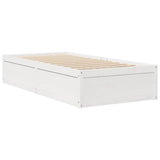 Vidaxl bedframe zonder matras massief grenenhout wit 75x190 cm