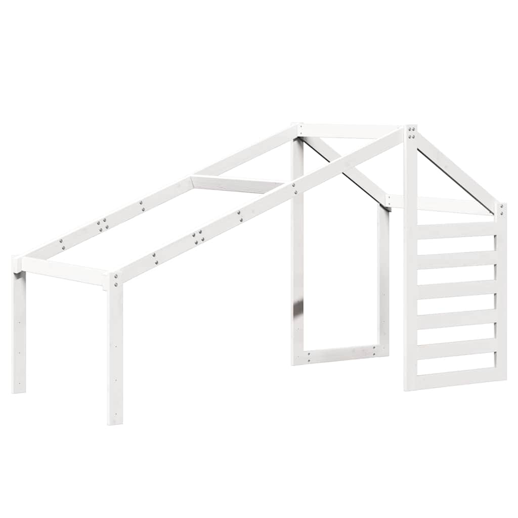 Vidaxl kinderbedhuisje 198x97x113 cm massief grenenhout wit
