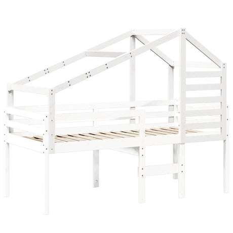 Vidaxl kinderbedhuisje 188x97x113 cm massief grenenhout wit