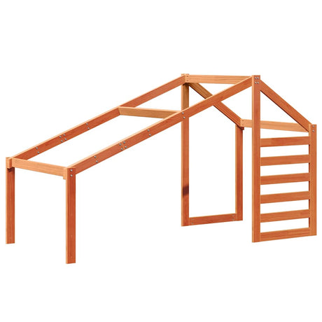Vidaxl kinderbedhuisje 188x97x113 cm massief grenenhout wasbruin