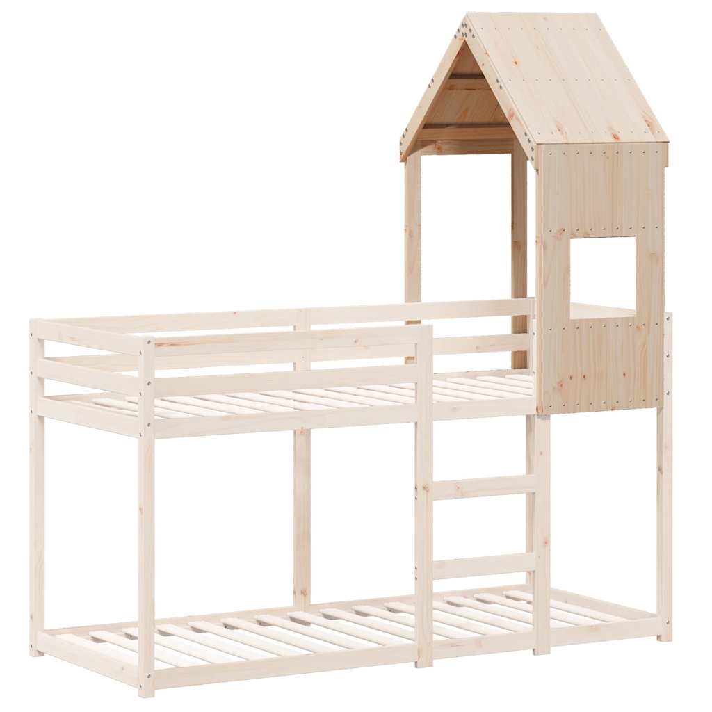 Vidaxl kinderbedhuisje 55x84x132 cm massief grenenhout