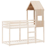 Vidaxl kinderbedhuisje 55x84x132 cm massief grenenhout