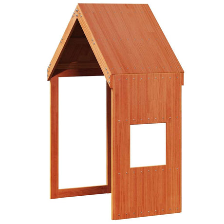Vidaxl kinderbedhuisje 55x84x132 cm massief grenenhout wasbruin