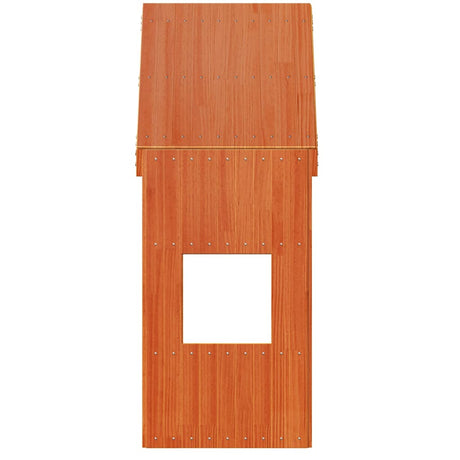 Vidaxl kinderbedhuisje 55x84x132 cm massief grenenhout wasbruin