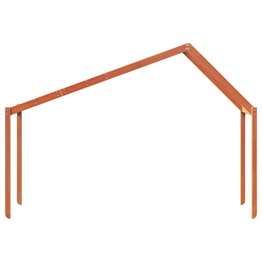 Vidaxl kinderbedhuisje 213x95,5x144,5 cm massief grenenhout wasbruin