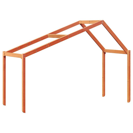 Vidaxl kinderbedhuisje 213x85,5x144,5 cm massief grenenhout wasbruin