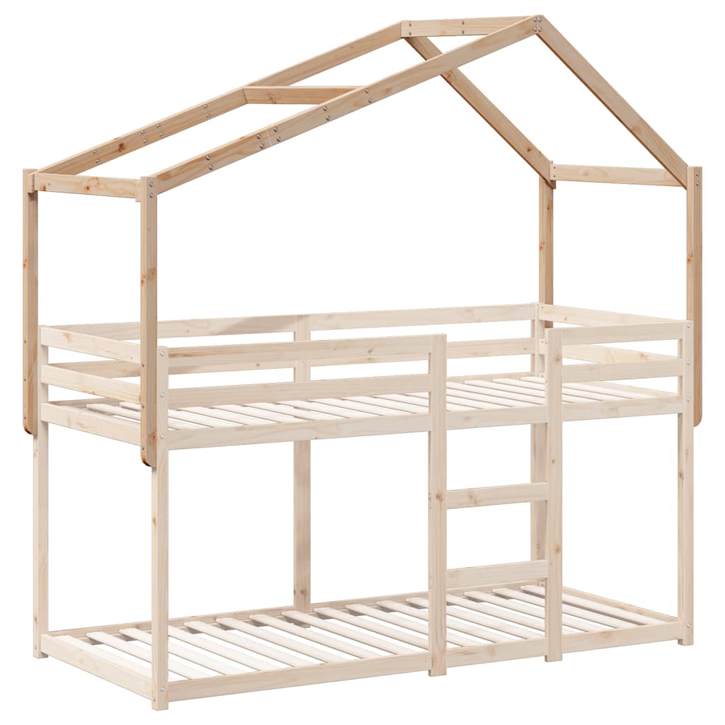 Vidaxl kinderbedhuisje 203x95,5x142 cm massief grenenhout
