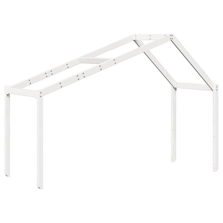 Vidaxl kinderbedhuisje 203x95,5x142 cm massief grenenhout wit