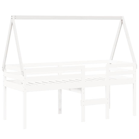 Vidaxl kinderbedhuisje 209x95,5x88 cm massief grenenhout wit