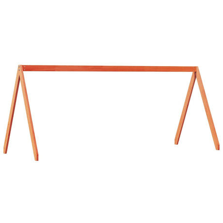 Vidaxl kinderbedhuisje 209x85,5x88 cm massief grenenhout wasbruin