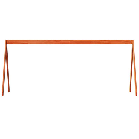 Vidaxl kinderbedhuisje 199x95,5x88 cm massief grenenhout wasbruin