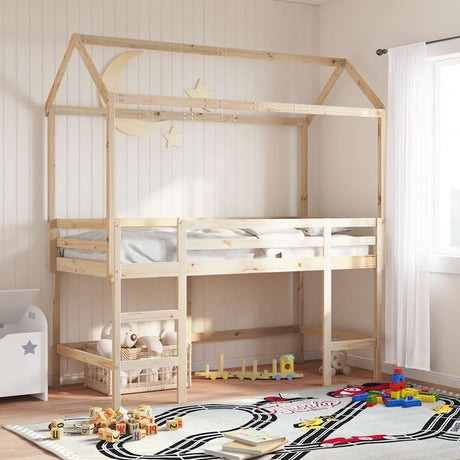 Vidaxl kinderbedhuisje 217x85,5x154 cm massief grenenhout