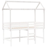 Vidaxl kinderbedhuisje 207x95,5x159 cm massief grenenhout wit