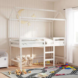 Vidaxl kinderbedhuisje 207x95,5x159 cm massief grenenhout wit