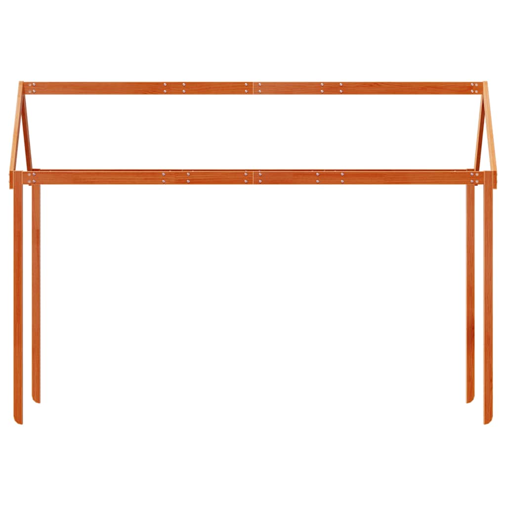 Vidaxl kinderbedhuisje 207x95,5x159 cm massief grenenhout wasbruin
