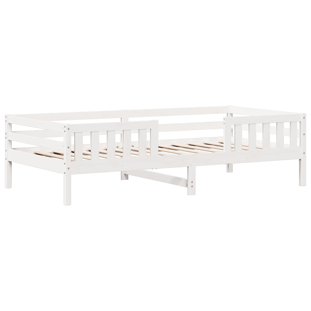 Vidaxl bedframe zonder matras massief grenenhout wit 90x200 cm