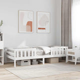 Vidaxl bedframe zonder matras massief grenenhout wit 90x200 cm
