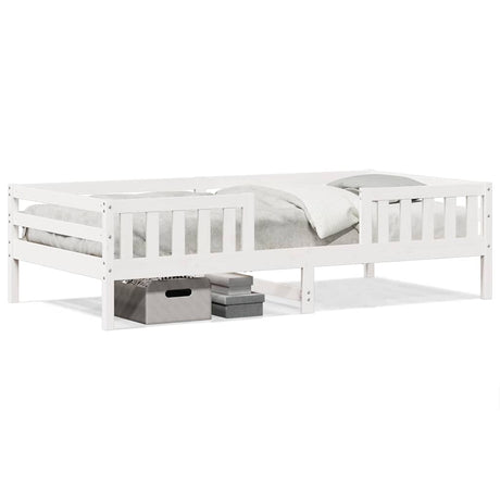 Vidaxl bedframe zonder matras massief grenenhout wit 80x200 cm