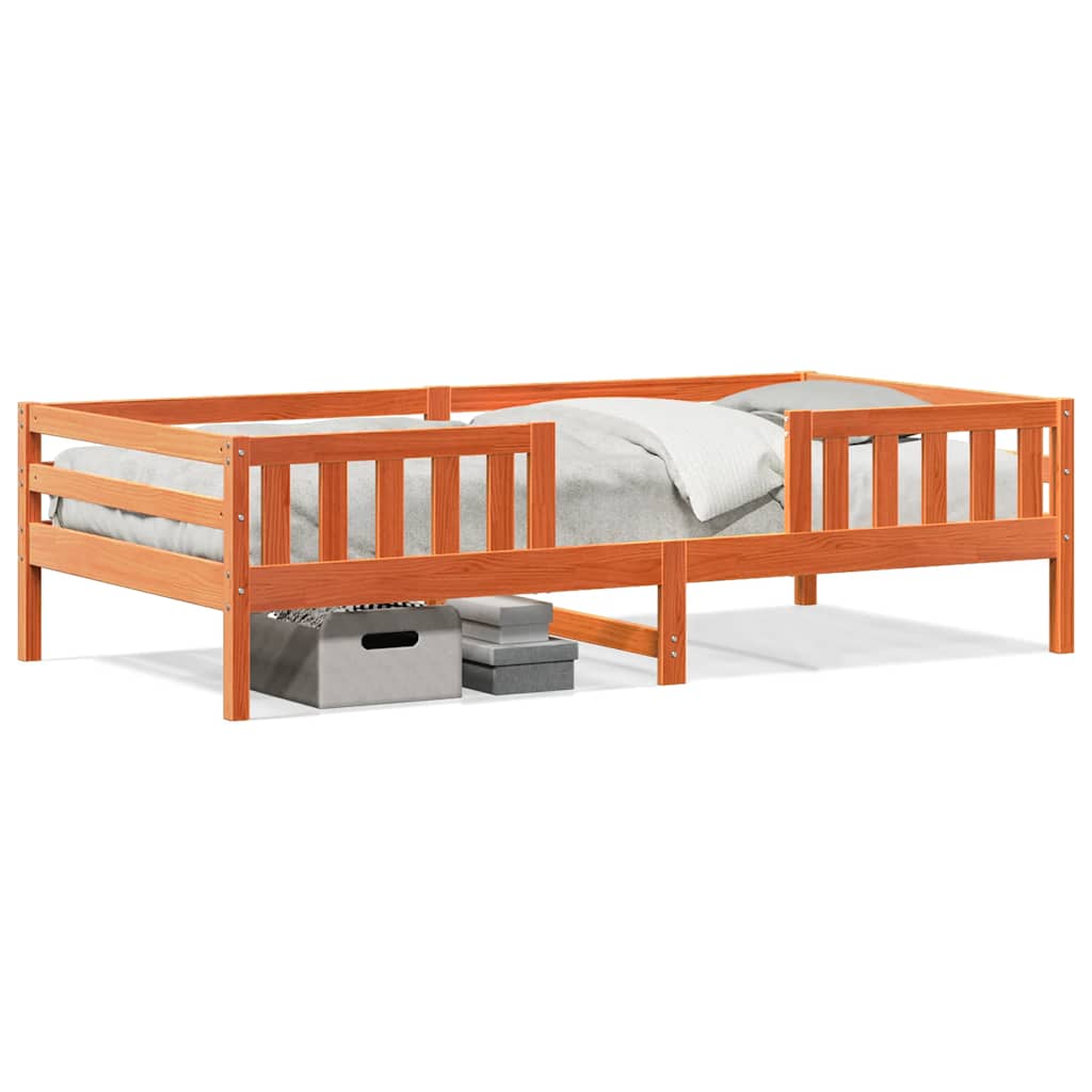 Vidaxl bedframe zonder matras massief grenenhout wasbruin 90x190 cm