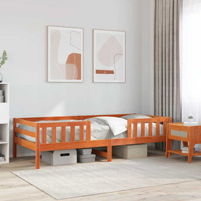 Vidaxl bedframe zonder matras massief grenenhout wasbruin 90x190 cm