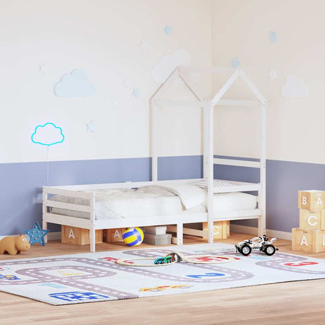 Vidaxl kinderbedhuisje 118x70x176,5 cm massief grenenhout wit
