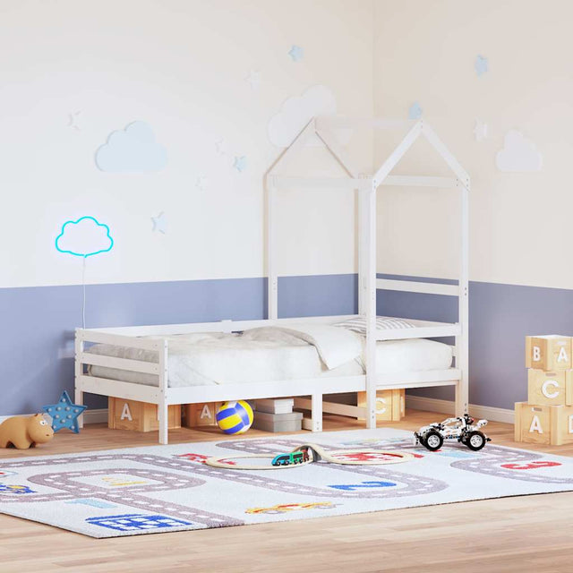 Vidaxl kinderbedhuisje 118x70x176,5 cm massief grenenhout wit