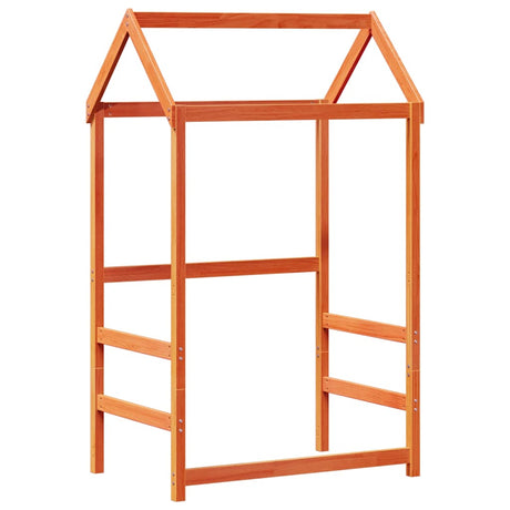 Vidaxl kinderbedhuisje 98x70x176,5 cm massief grenenhout wasbruin