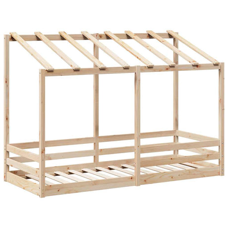 Vidaxl kinderbed met bedhuis 90x190 cm massief grenenhout