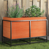 Vidaxx Pflanzgefäß 80x40x50 cm massives Kiefernholz, braun gewaschen