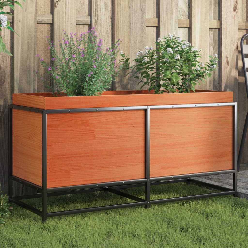 Vidaxx Pflanzgefäß 100x40x50 cm massives Kiefernholz, braun gewaschen