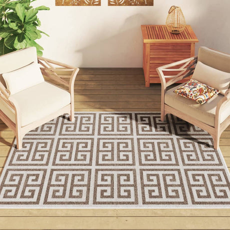 Vidaxx-Teppich für drinnen und draußen, niedriger Flor, 120 x 180 cm, mehrfarbig