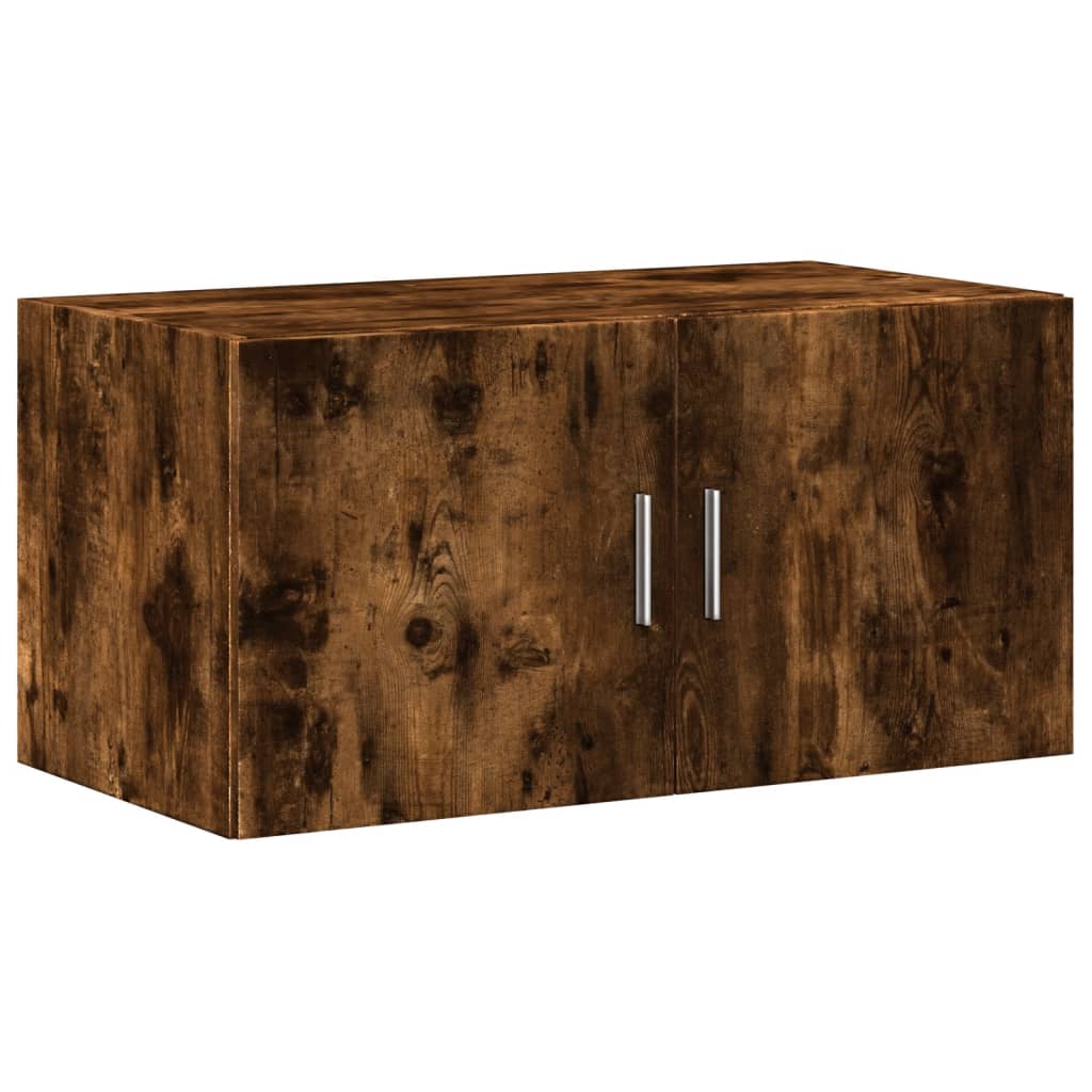 Vidaxl wandkast 80x42,5x40 cm bewerkt hout gerookt eikenkleurig