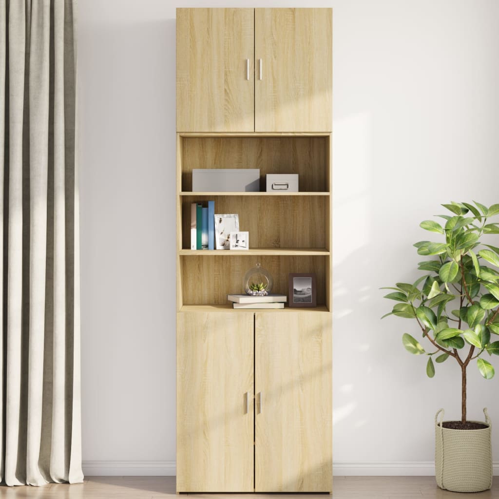Vidaxl wandkast 80x42,5x64 cm bewerkt hout sonoma eikenkleurig