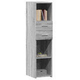 Vidaxl hoge kast 30x42,5x124 cm bewerkt hout grijs sonoma eikenkleur