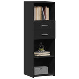 Vidaxl hoge kast 40x42,5x124 cm bewerkt hout zwart
