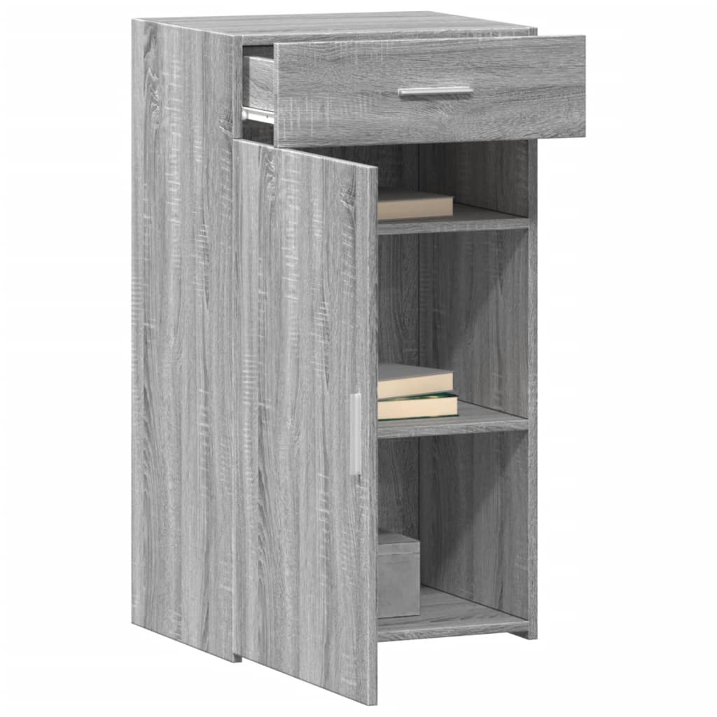 Vidaxl dressoir 50x42,5x93 cm bewerkt hout grijs sonoma eikenkleurig