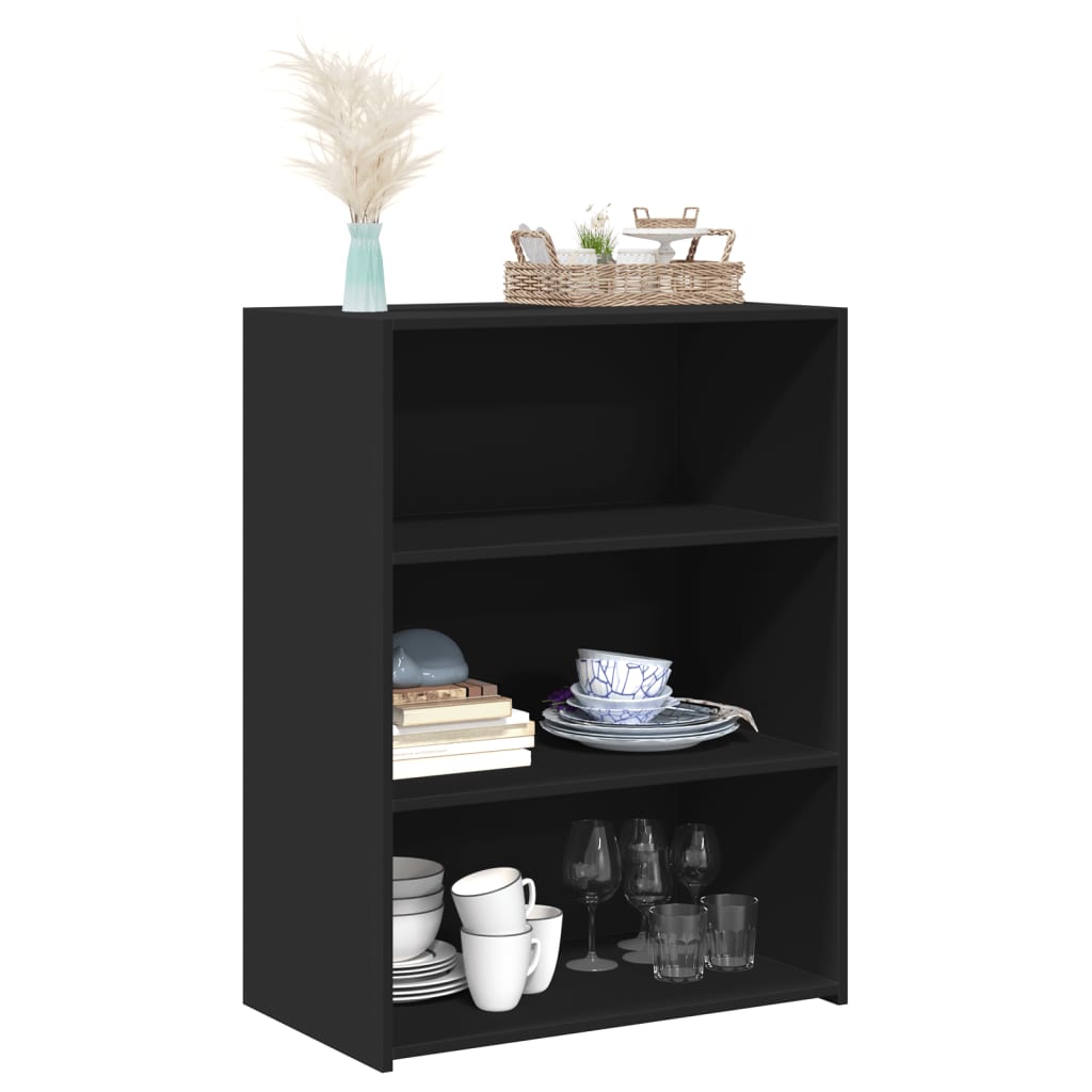 Vidaxl dressoir 70x41x93 cm bewerkt hout zwart