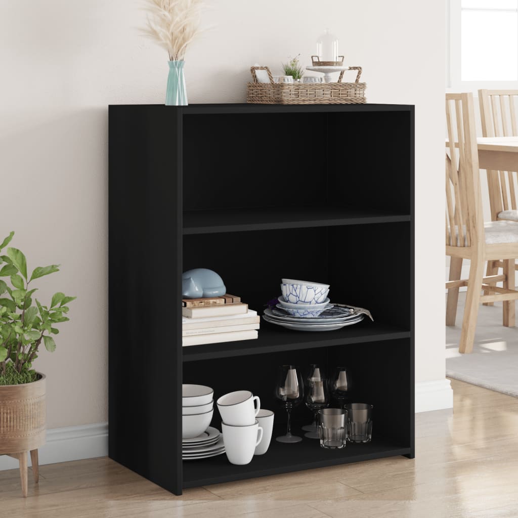Vidaxl dressoir 70x41x93 cm bewerkt hout zwart