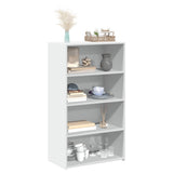 Vidaxl hoge kast 70x41x124 cm bewerkt hout wit